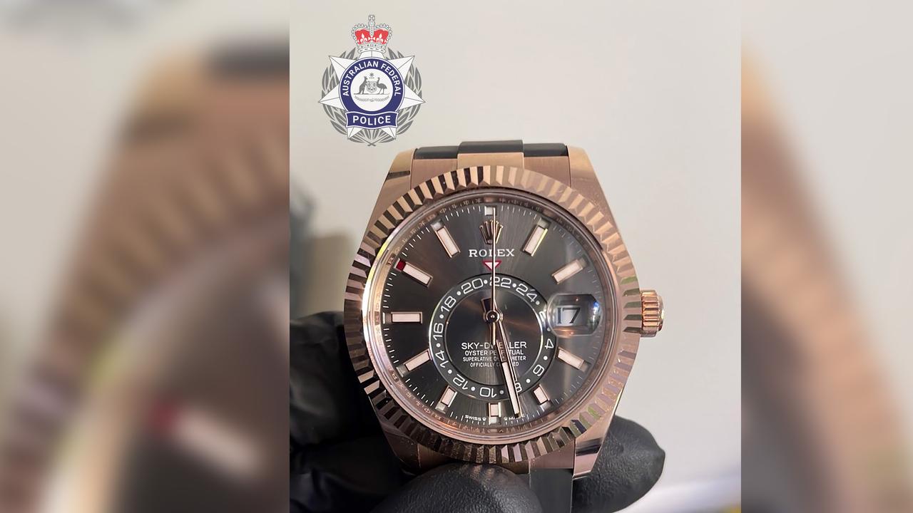 A Rolex watch seized by the AFP