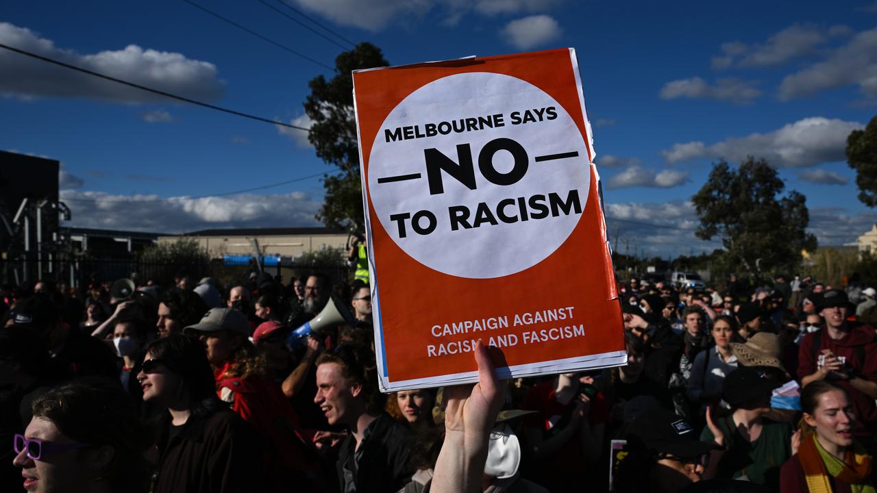 Supporters of the 'Campaign Against Racism and Fascism' in Melbourne