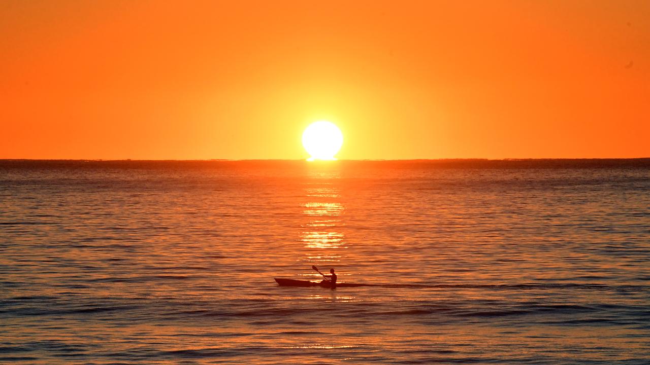 A kayaker paddles at sunrise in Sydney (file image)