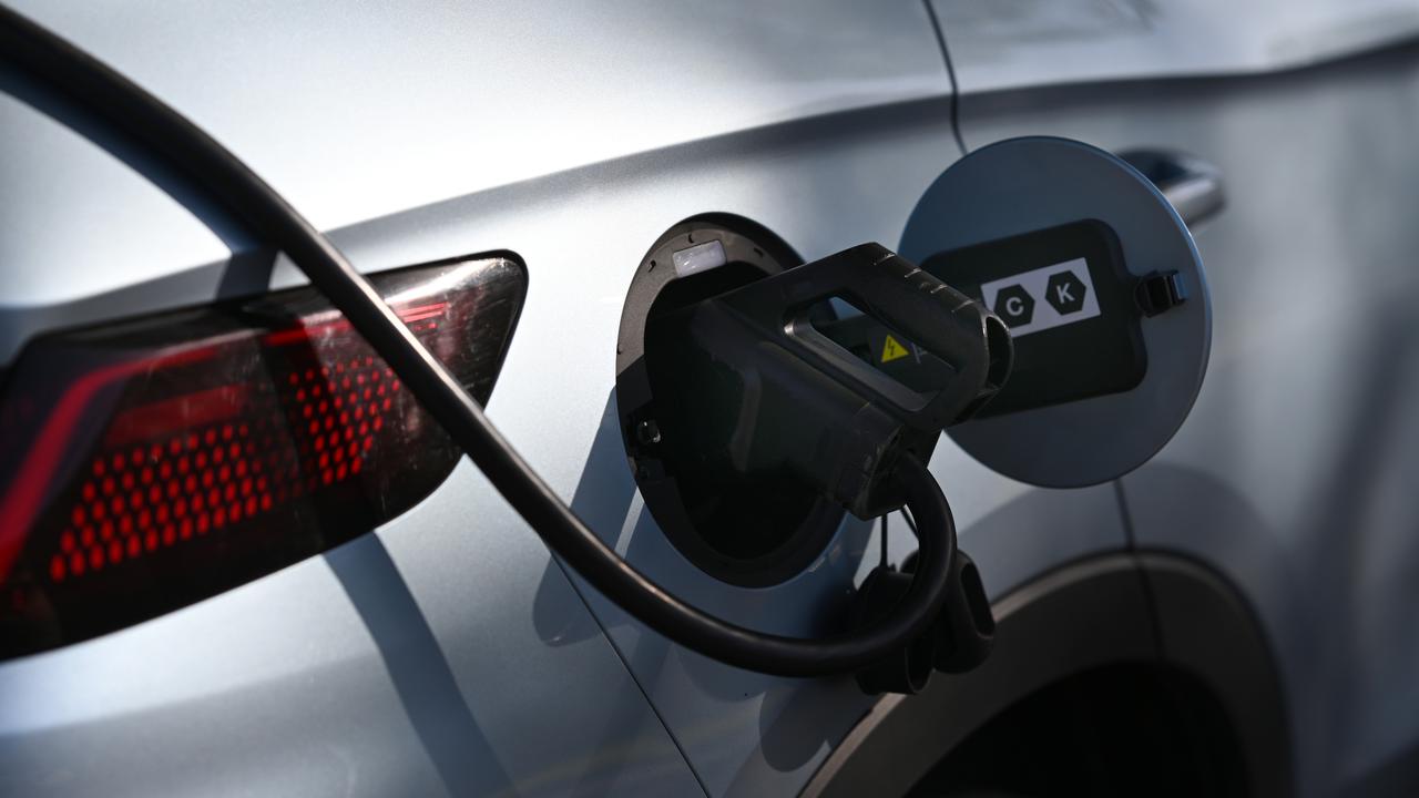 An electric vehicle recharges (file image)