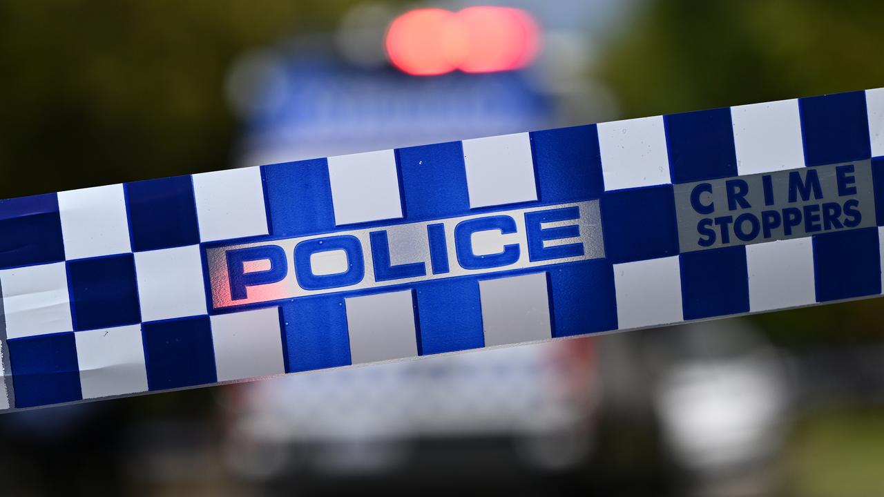 Victoria Police tape restricts access to a crime scene (file image)