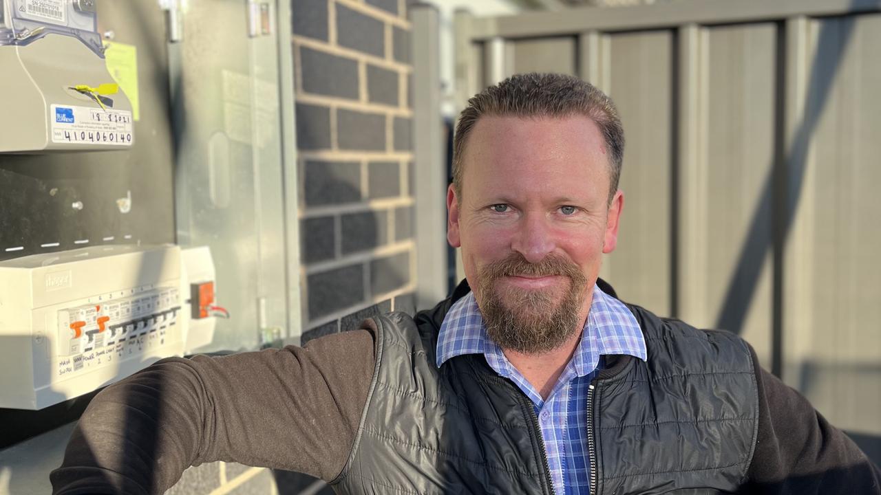 Heath Raftery at his home in Newcastle