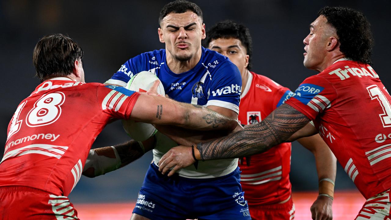 Canterbury's Jacob Kiraz (centre)