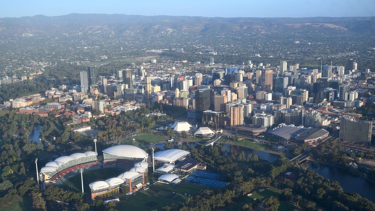 Arial view of the Adelaide City Centre