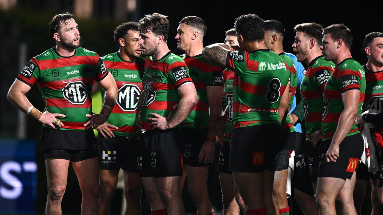 Disappointed South Sydney players.