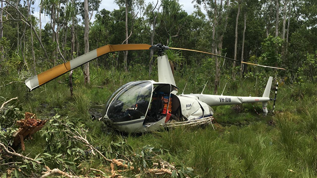 The crashed helicopter (file)