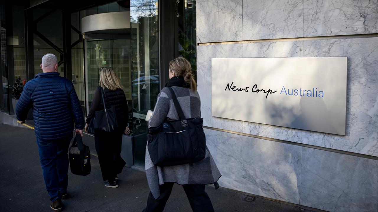 Signage at the News Corp Australia's head office