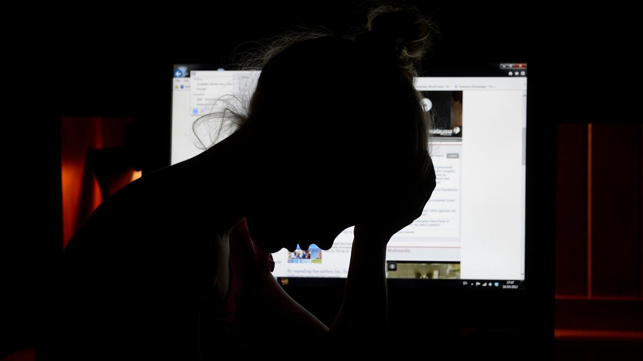 A young girl in front of a computer (file image)