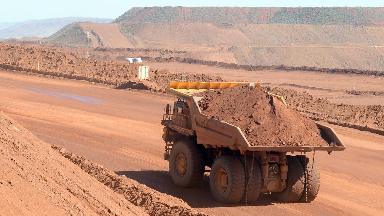 An iron ore mine in the Pilbara region