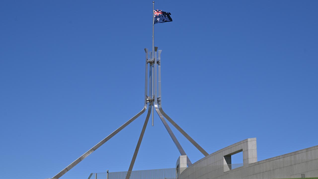 The flagpole of Parliament House in Canberra (file image)