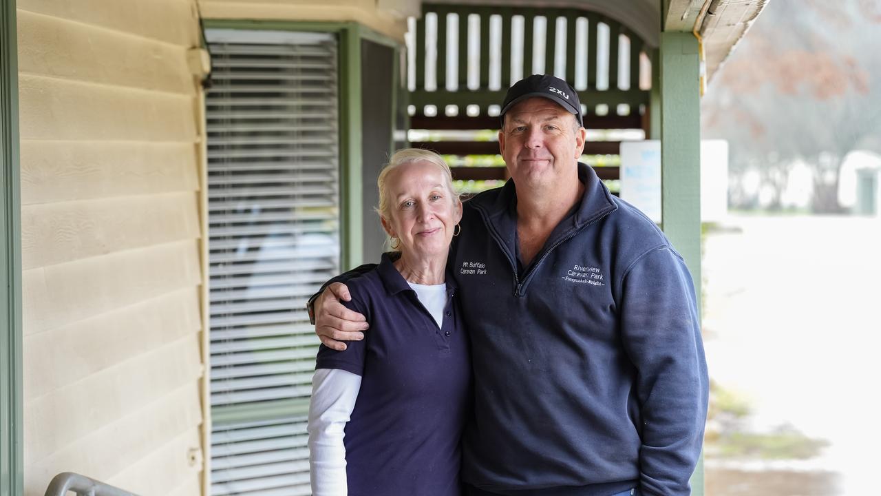 Caravan park owners Andrea and Glen Siede