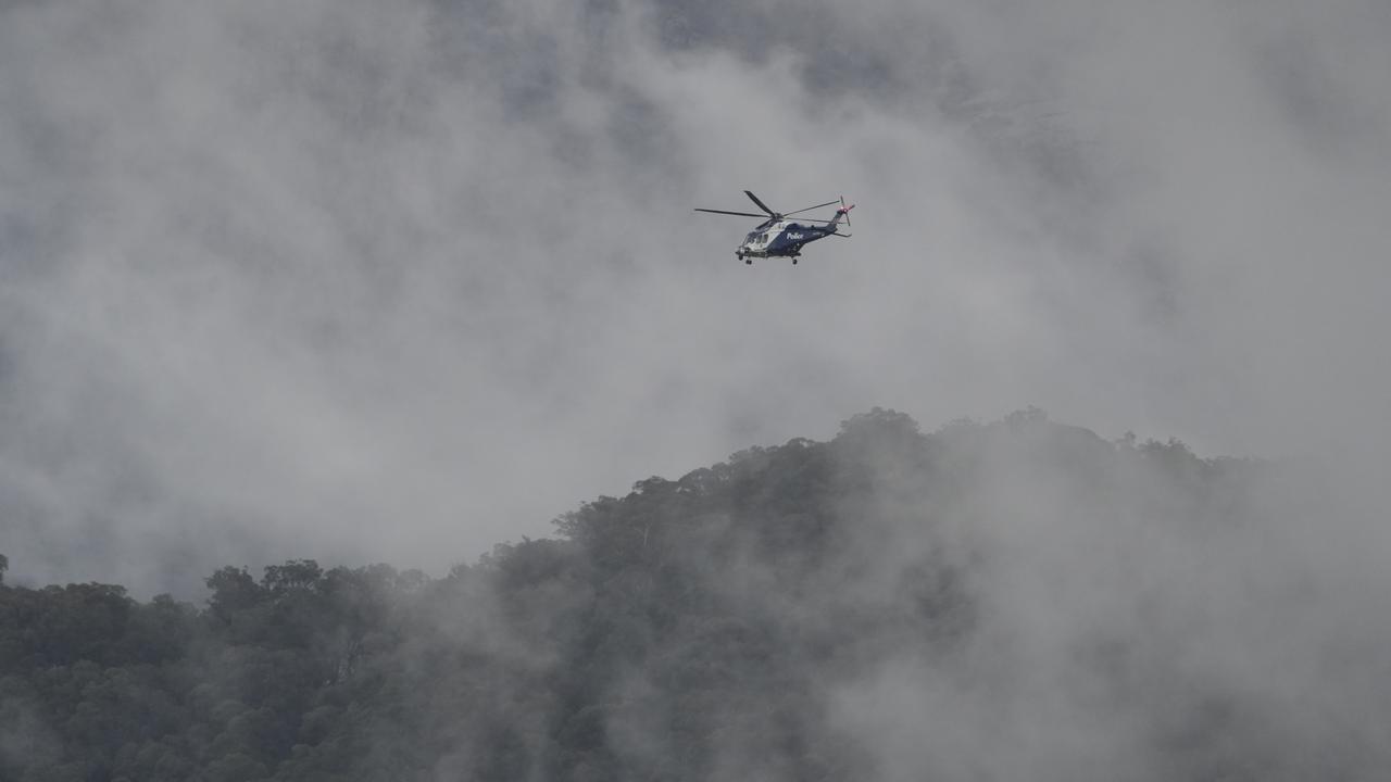 Victorian Police chopper in Porepunkah, Victoria