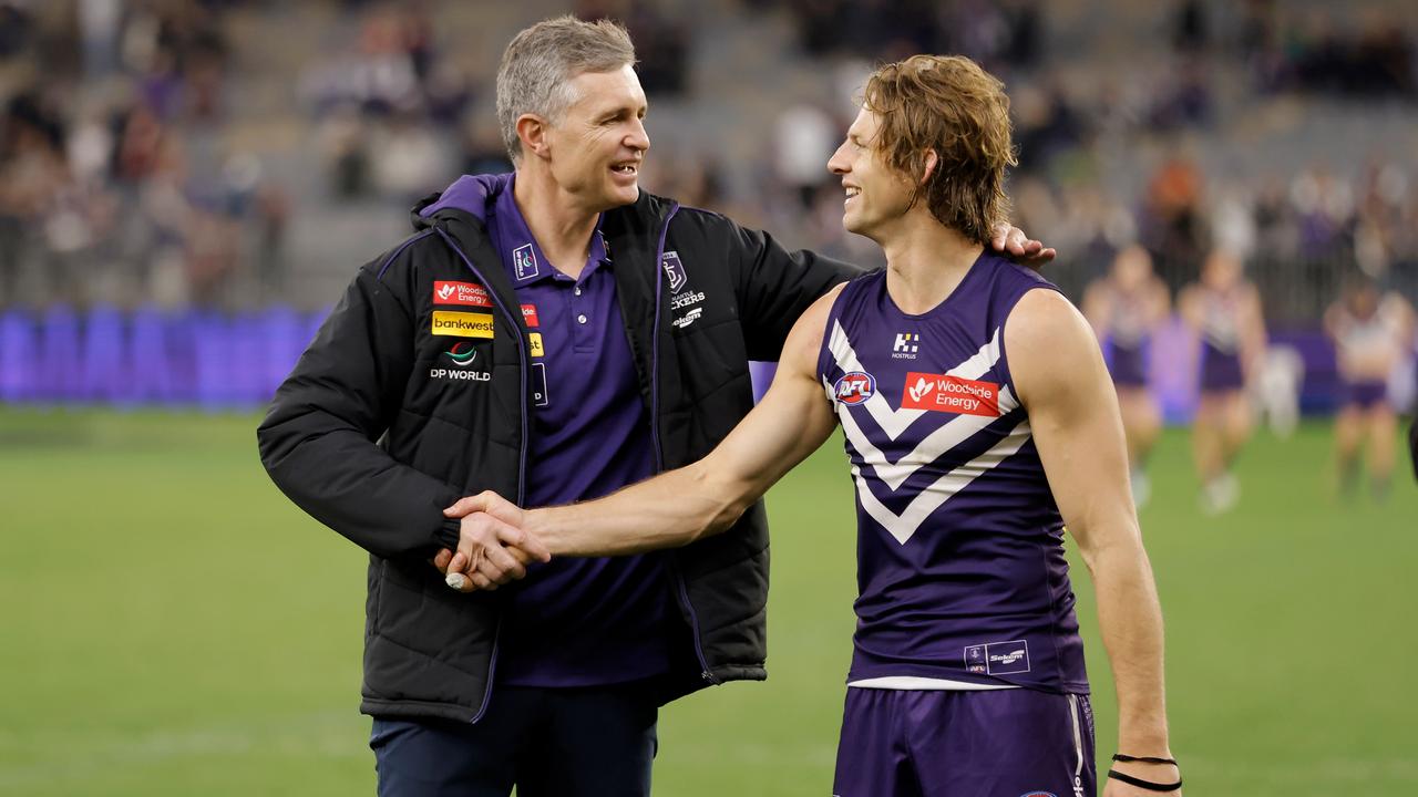 Justin Longmuir and Nat Fyfe