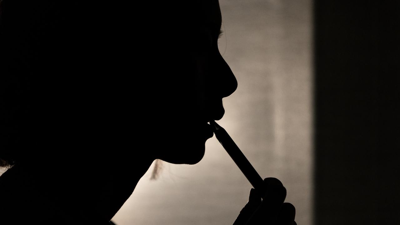 A person vaping