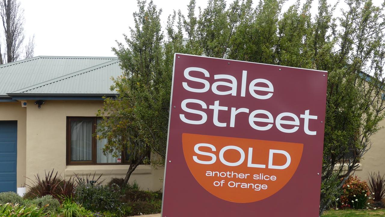 A sold sign on a regional house (file image)