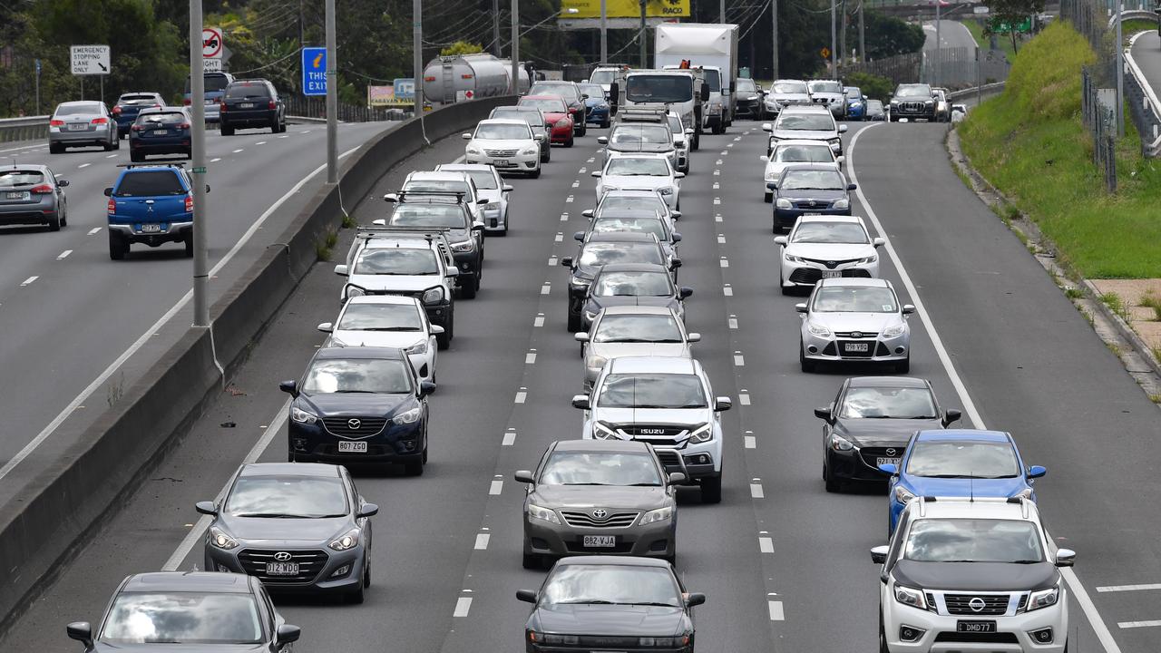 Traffic is seen leaving Brisbane