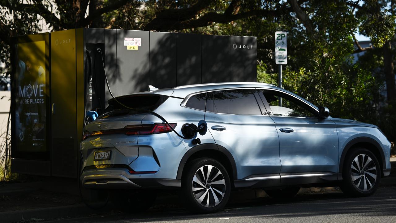 An electric vehicle charging (file image)