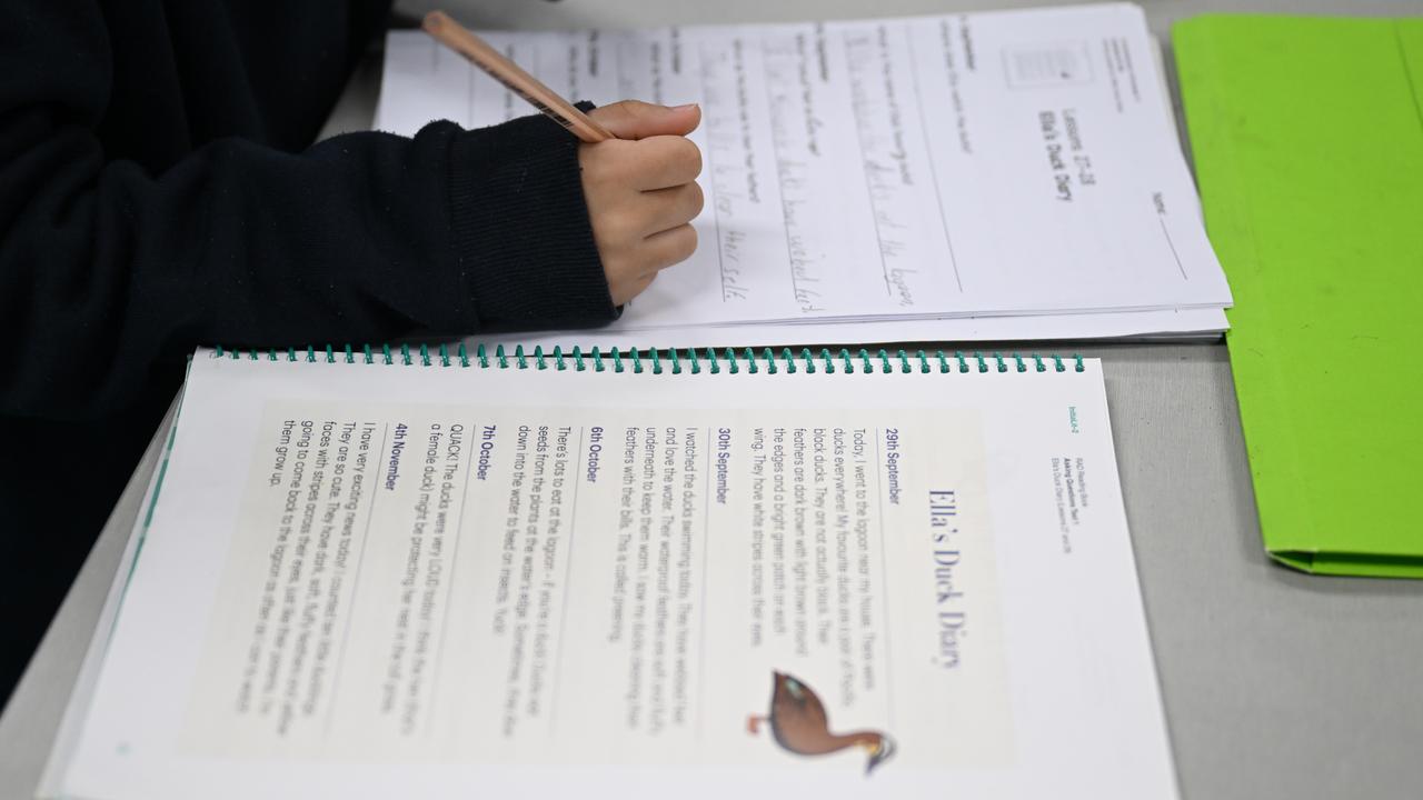 Students at work in a classroom