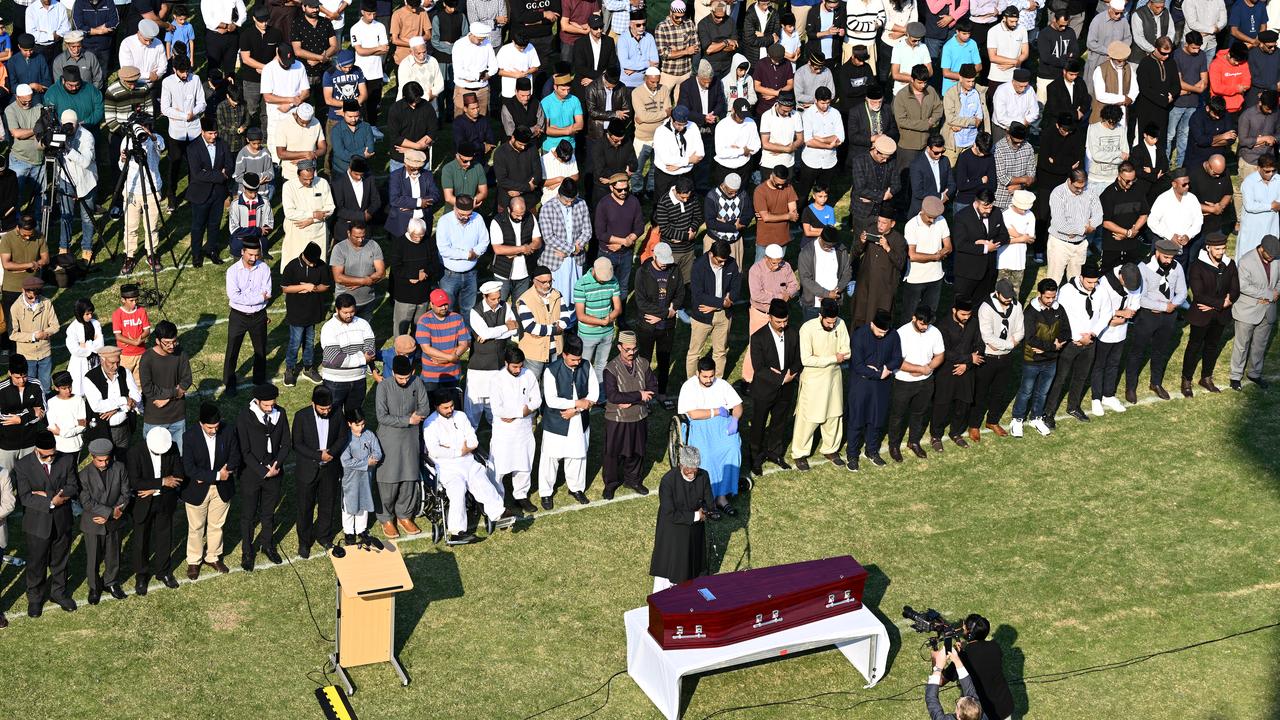 the funeral for Faraz Tahir