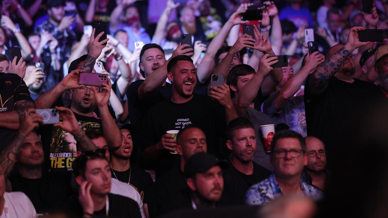 A crowd at a UFC fight