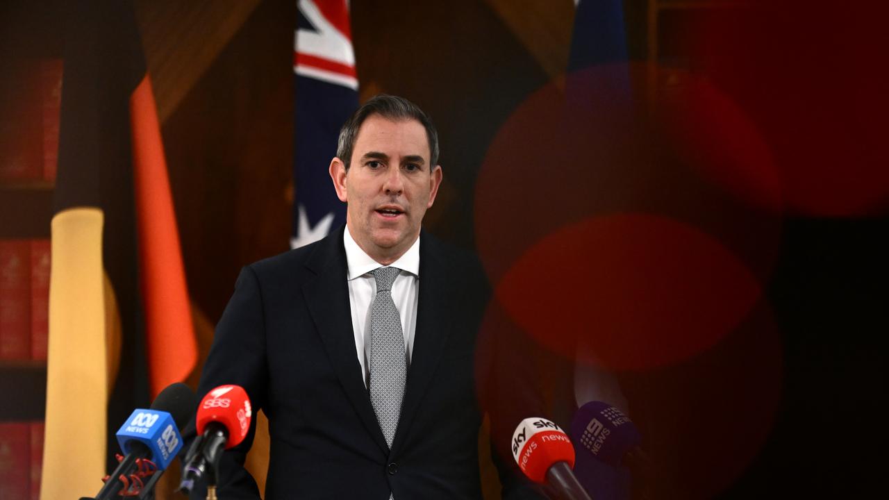 Treasurer Jim Chalmers speaks to media