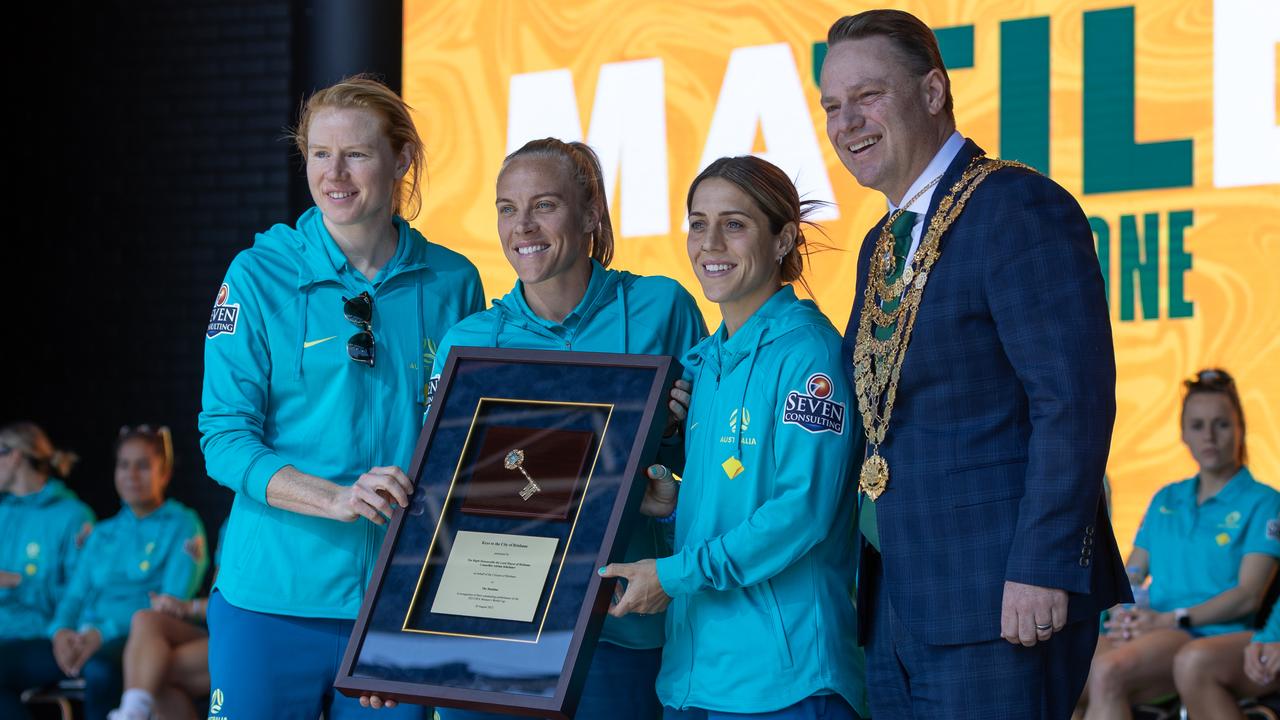 Matildas players Clare Polkinghorne, T