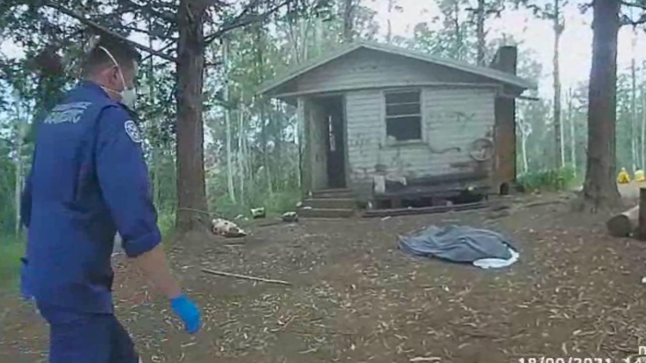 The forest hut where Dee Annear was murdered