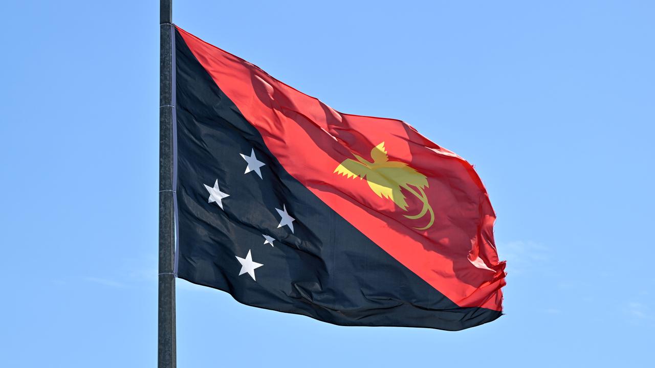 PNG flag flies