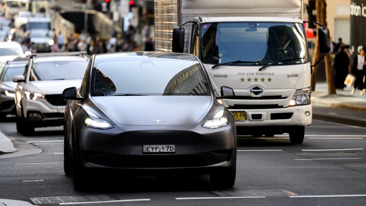 A Tesla electric vehicle (file image)