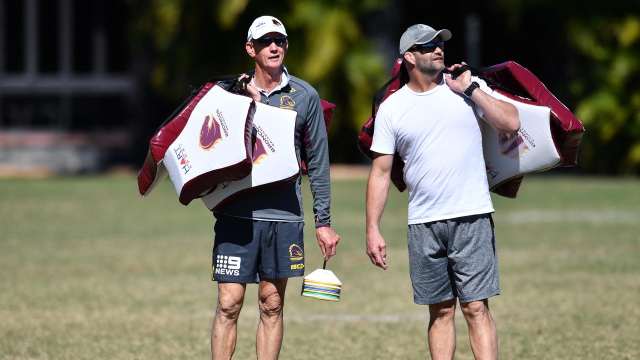 Wayne Bennett (left) and defensive genius Peter Ryan