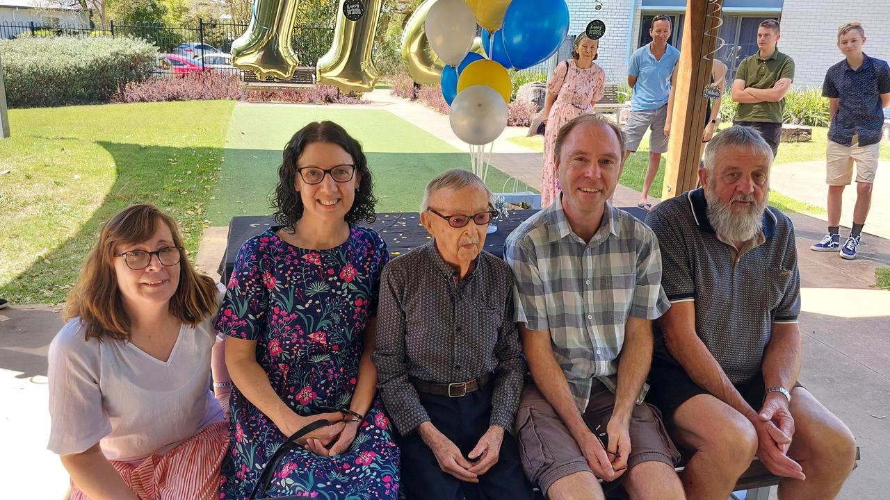 Ken Weeks with family and friends