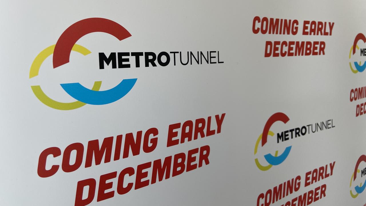 Signage to mark the opening of Melbourne's Metro Tunnel