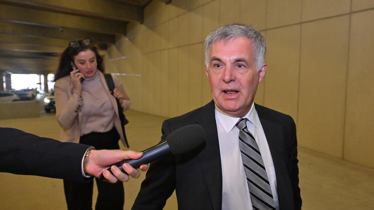 Optus CEO Stephen Rue arrives at Parliament House