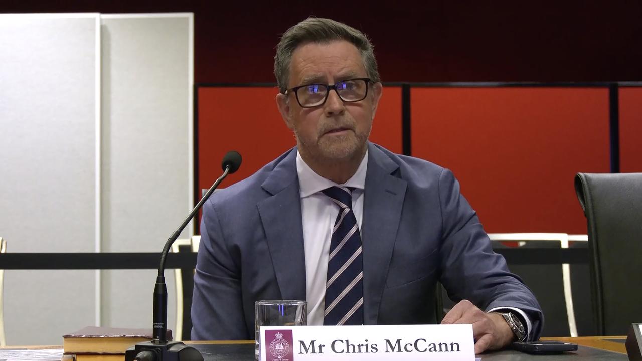 Chris McCann appears before a NSW parliamentary inquiry
