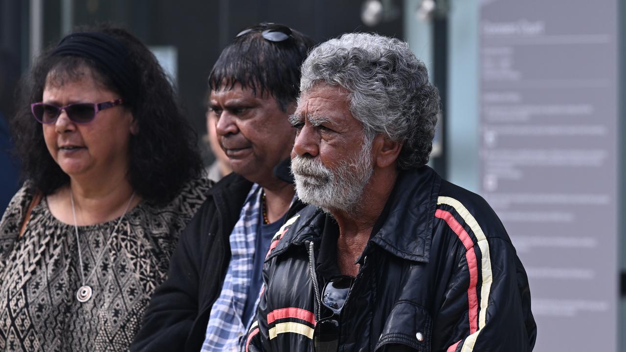 Don Craigie (right), uncle of Mark Haines is joined by family (file)
