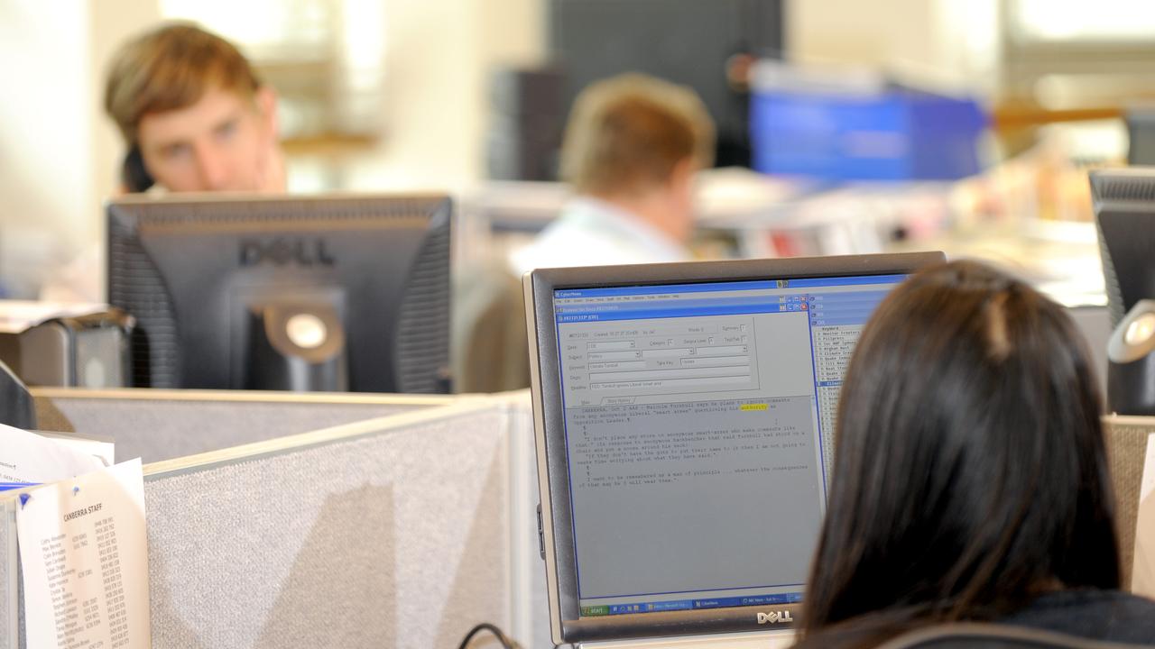 Office workers in Canberra