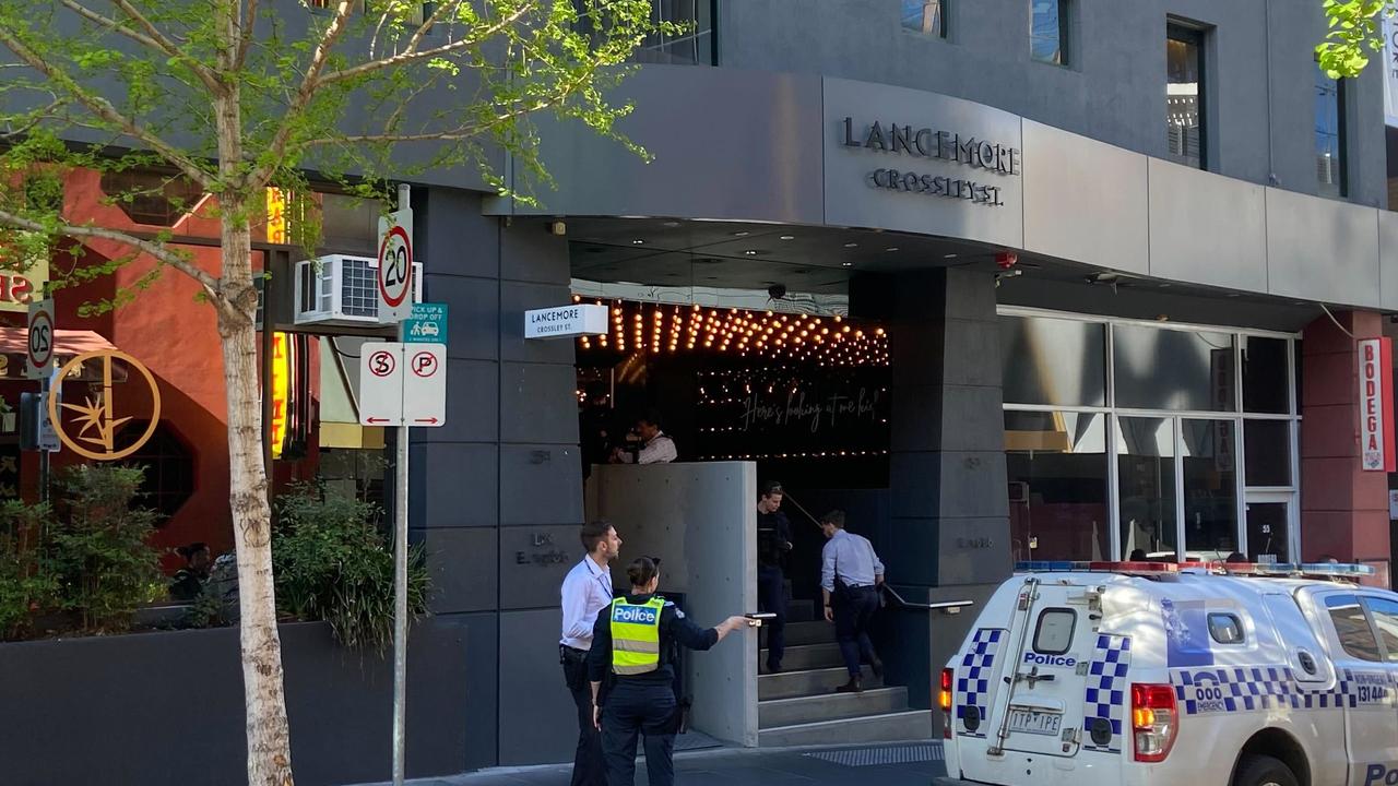 Police near the scene of the arrest of an armed man