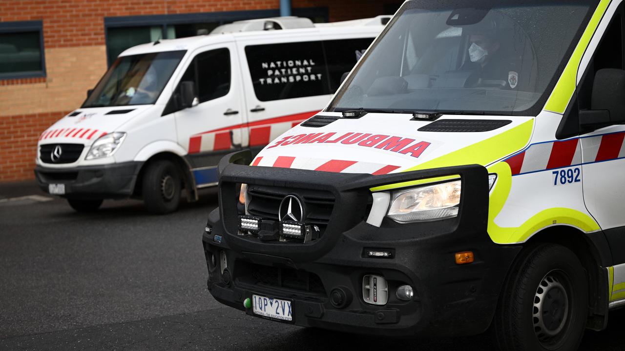 Ambulance and paramedics at the Northern Hospital in Melbourne