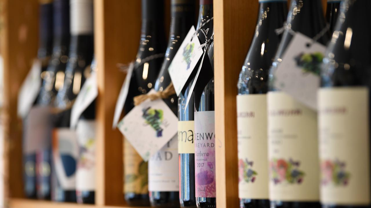 General view of wine bottles in Melbourne