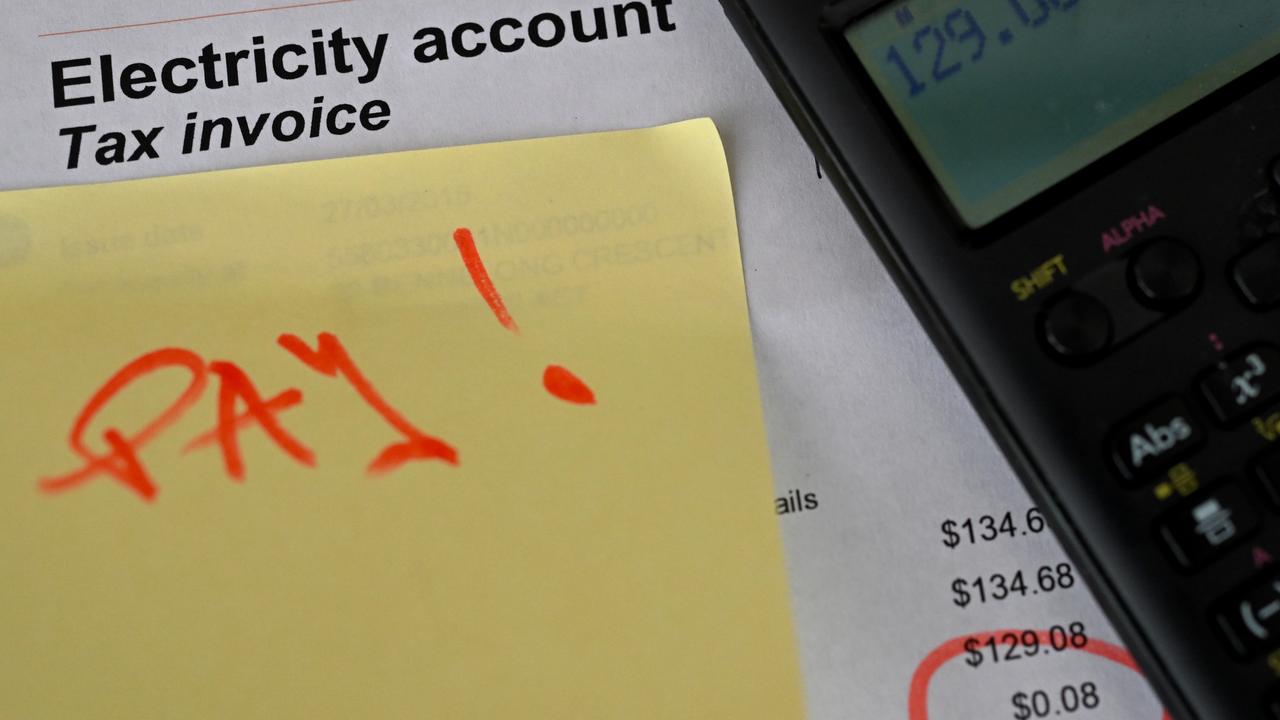 an electricity bill with a calculator