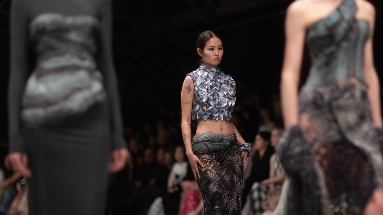 Model Wearing design by Gracie Macleod
