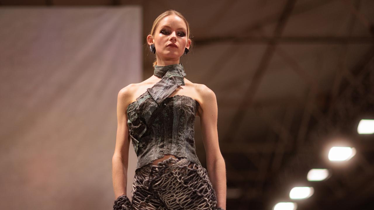 Model Wearing design by Gracie Macleod