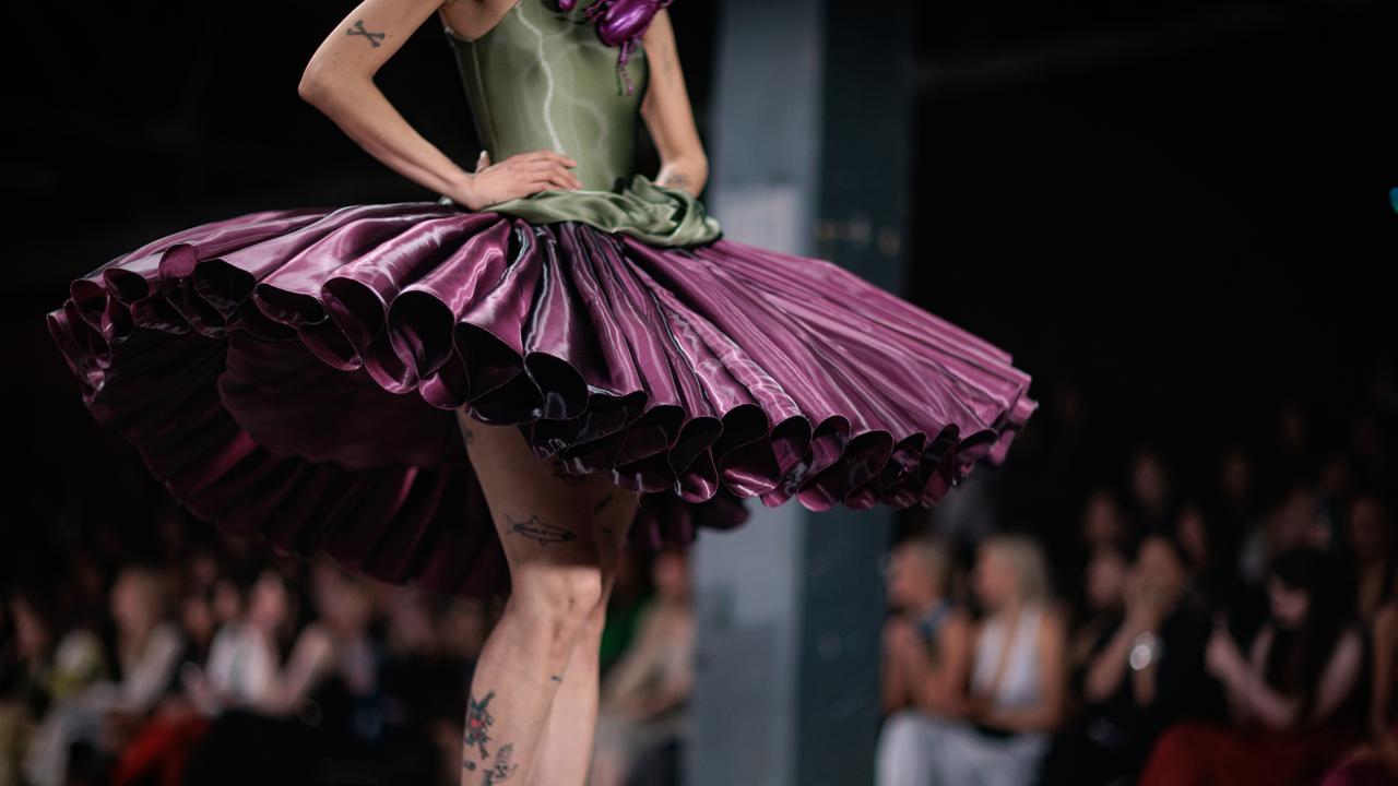 Model Wearing design by Rhiannon Todd