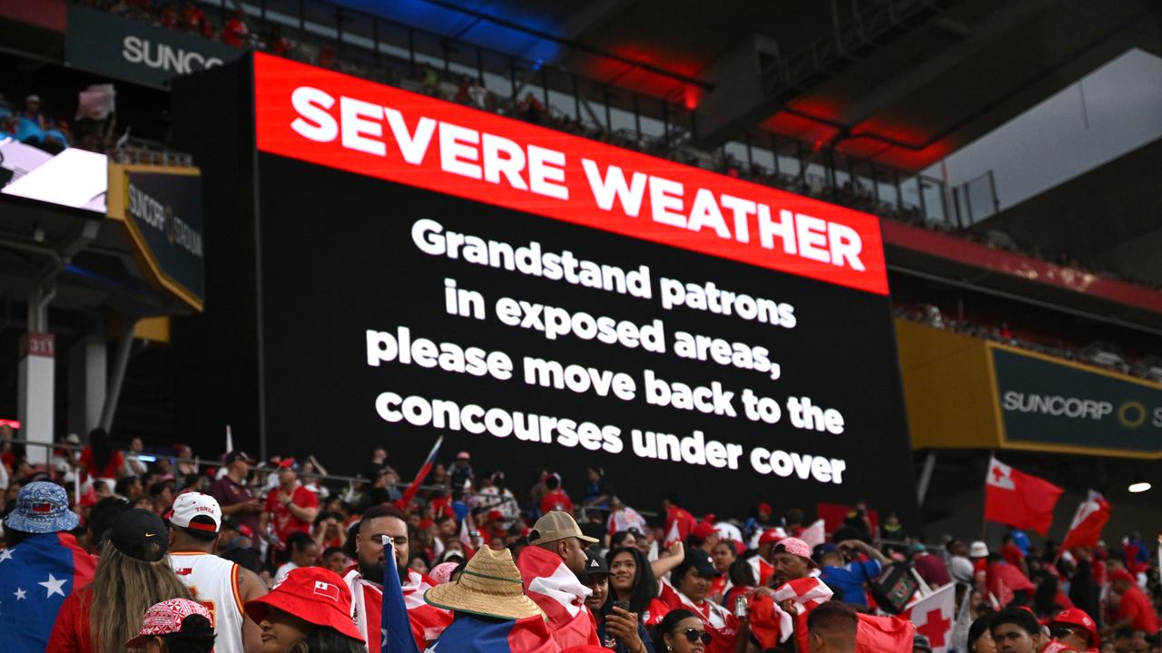 A severe storm halts play