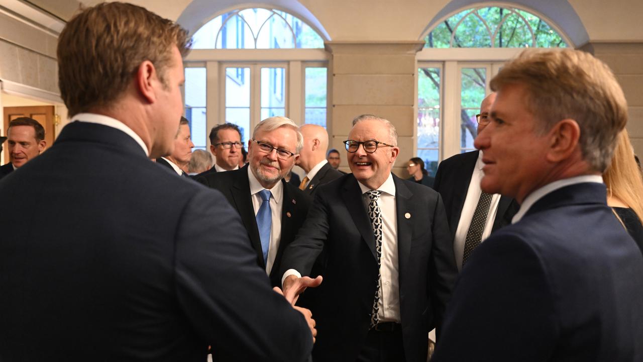 Kevin Rudd and Anthony Albanese