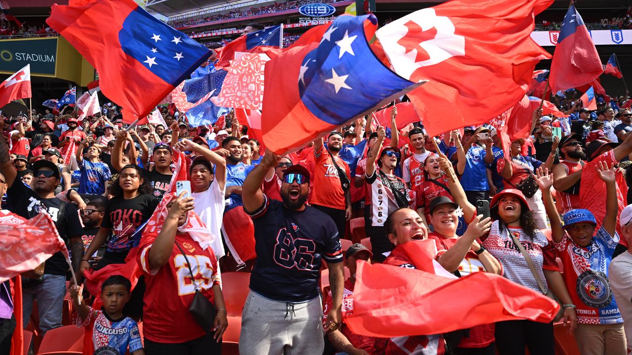 Samoa and Tonga fans.