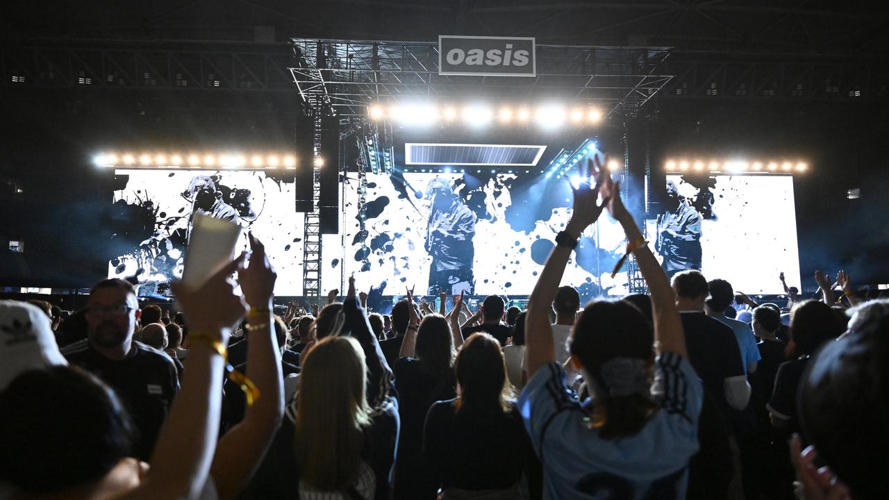 English rock band Oasis perform at Marvel Stadium in Melbourne