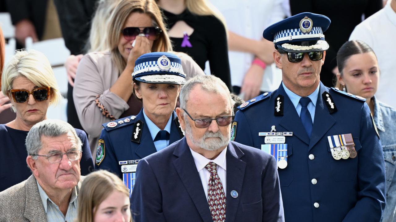 NSW Police Commissioner Karen Webb attends the funeral (file image)