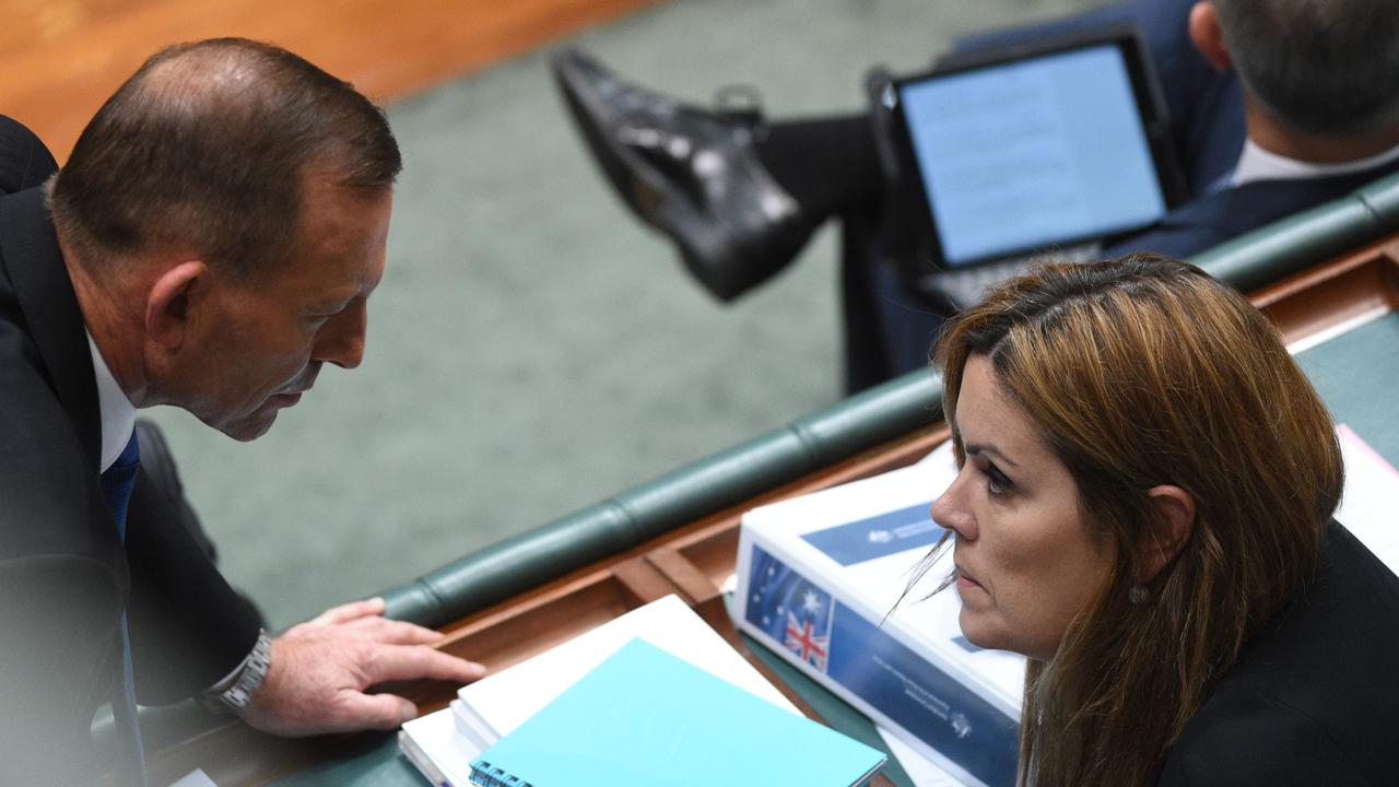A file photo of Tony Abbott and Peta Credlin 