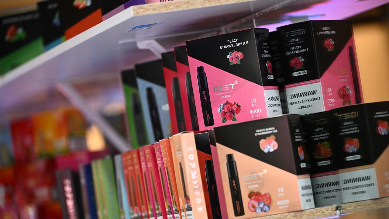 Signage at a store selling e-cigarette products